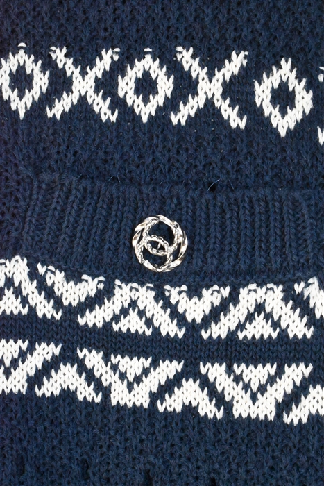 Navy & White Chanel Maxi Dress, size 8