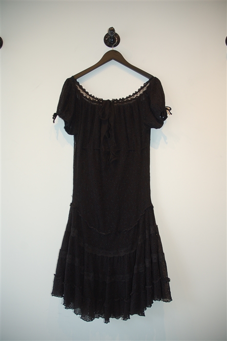 Basic Black Jean Paul Gaultier Peasant Dress, size M