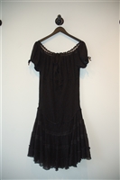 Basic Black Jean Paul Gaultier Peasant Dress, size M