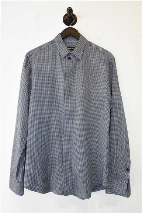 Geometric Giorgio Armani Button Shirt, size L