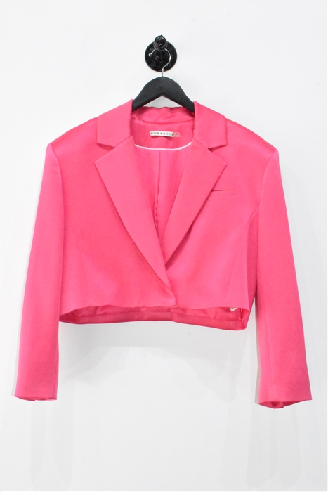 Bright Pink Alice + Olivia Cropped Blazer, size 8