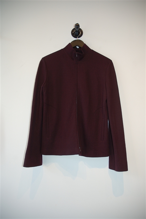 Eggplant Lida Baday Zippered Sweater, size 10