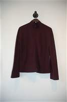 Eggplant Lida Baday Zippered Sweater, size 10
