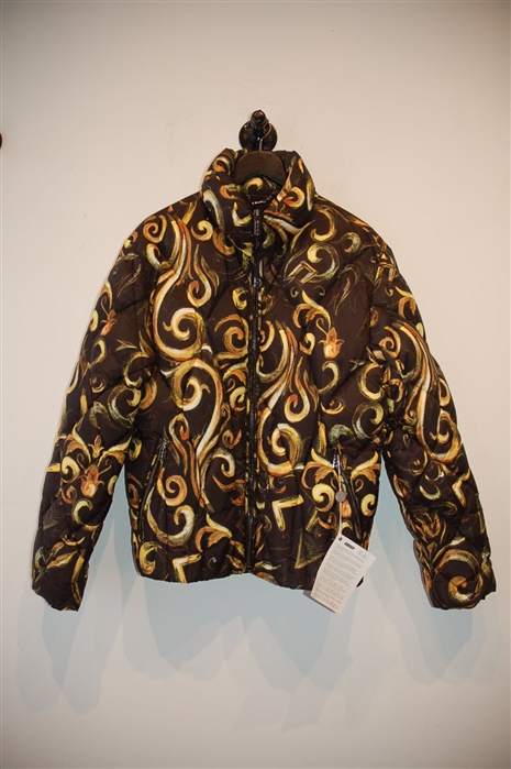 Black & Gold Versace Puffer Jacket, size M