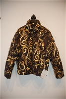 Black & Gold Versace Puffer Jacket, size M