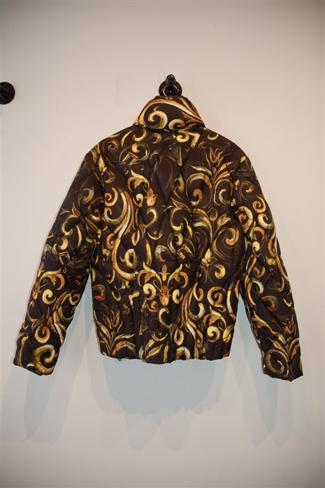 Black & Gold Versace Puffer Jacket, size M