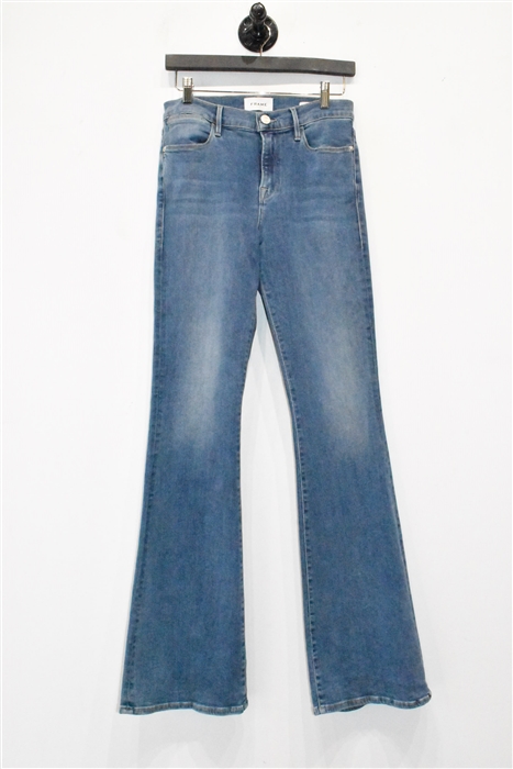 Faded Denim Frame Flare-Leg Jeans, size 29