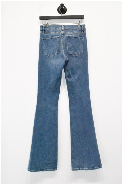 Faded Denim Frame Flare-Leg Jeans, size 29