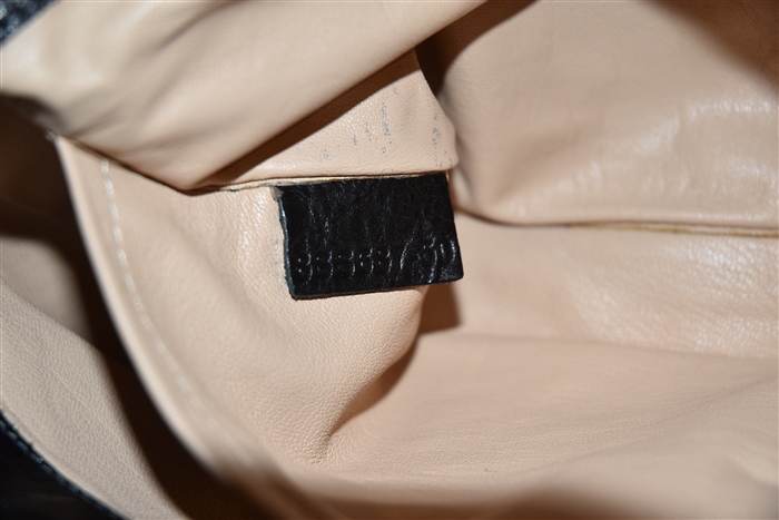 Black Leather Chloe Clutch, size L
