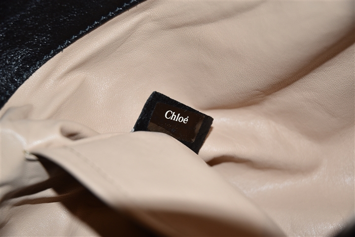 Black Leather Chloe Clutch, size L