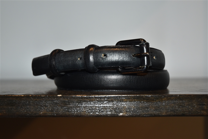 Black Leather Mackage Belt, size XS