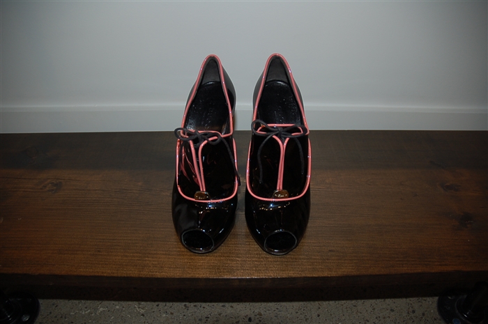 Black Patent Gucci Booties, size 5.5