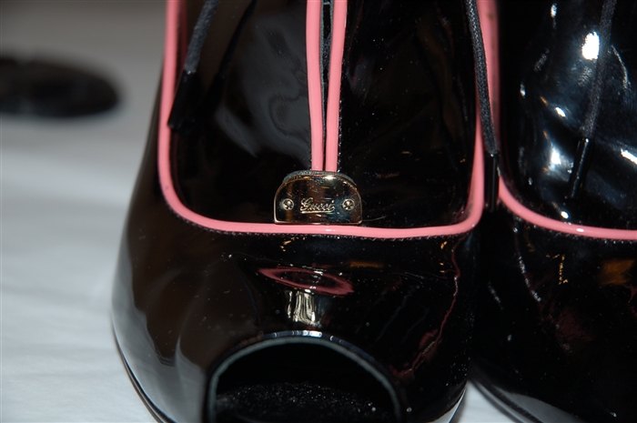 Black Patent Gucci Booties, size 5.5