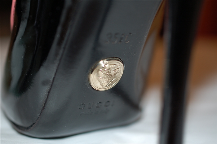 Black Patent Gucci Booties, size 5.5