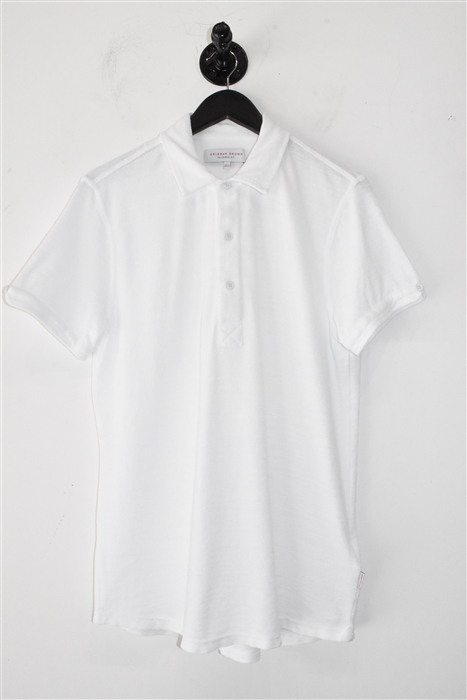 Bright White Orlebar Brown Polo, size L