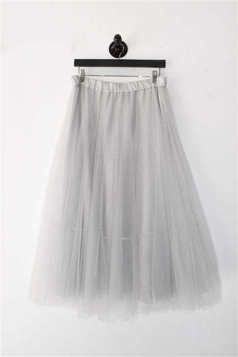 Silver Fabiana Filippi A-Line Skirt, size M