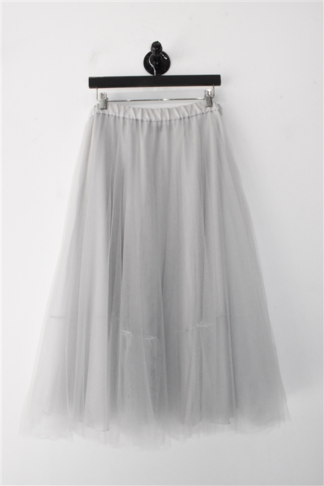 Silver Fabiana Filippi A-Line Skirt, size M