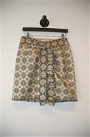 Gold Prada Pencil Skirt, size 4