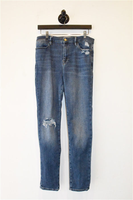 Faded Denim Frame Skinny Jean, size 32