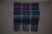 Navy Tartan No Label Scarf, size O/S
