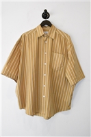 Beige Stripe Ami - Alexandre Mattiussi Short-Sleeved Shirt, size XS