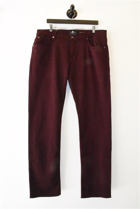 Burgundy 7 For All Mankind Denim, size 36