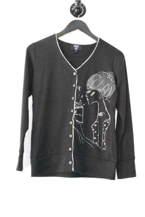 Black Anna Sui Cardigan, size M