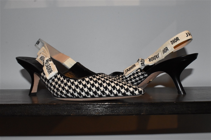 Houndstooth Dior Sling-Back, size 10