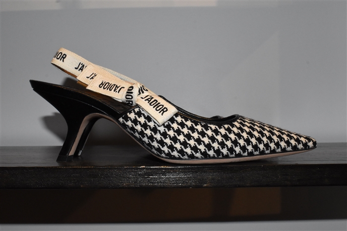 Houndstooth Dior Sling-Back, size 10