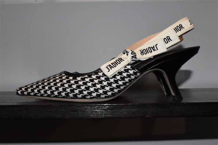 Houndstooth Dior Sling-Back, size 10