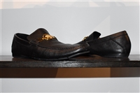 Black Leather Versace Loafer, size 13