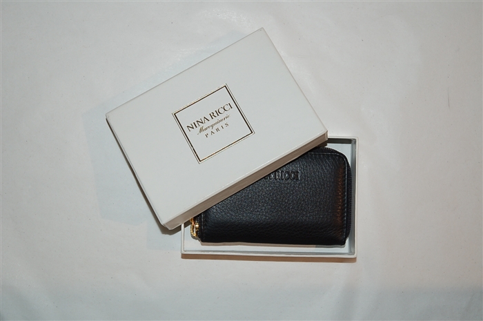Black Leather Nina Ricci Key Case, size S