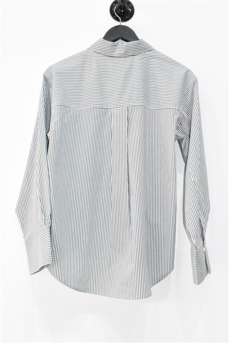 Gray Stripe Derek Lam - 10 Crosby Button Shirt, size 2