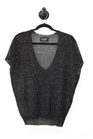 Sparkly Black Zadig & Voltaire Cap-Sleeve, size XS