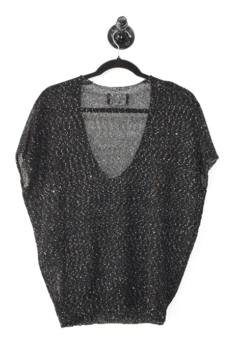 Sparkly Black Zadig & Voltaire Cap-Sleeve, size XS