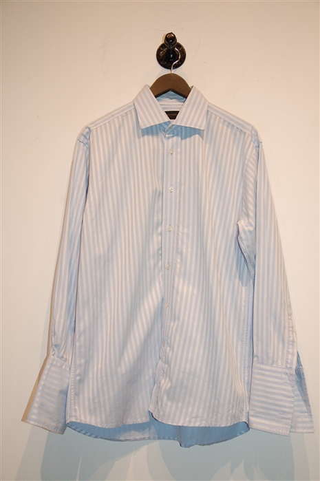 Striped Duchamp Button Shirt, size L