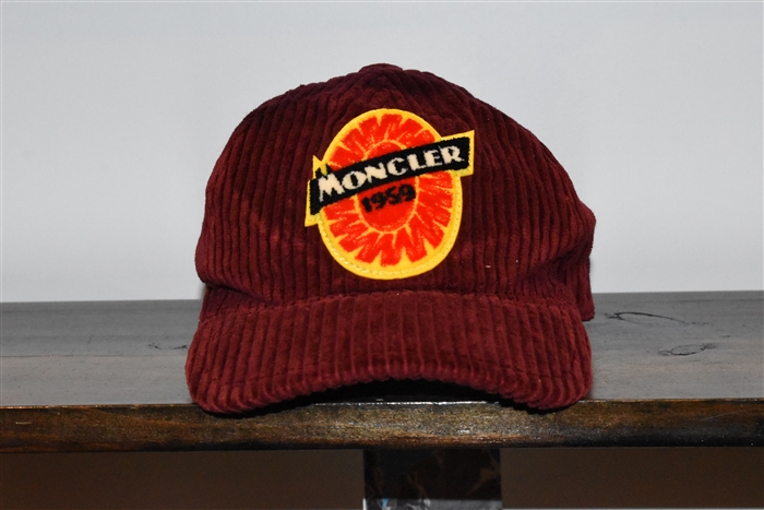 Burgundy Moncler Cap, size O/S
