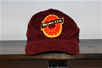 Burgundy Moncler Cap, size O/S