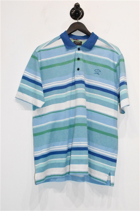 Blue Stripe Paul & Shark Polo, size L