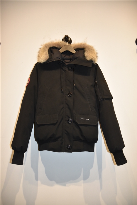 Basic Black Canada Goose Bomber Jacket, size M