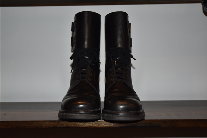 Black Leather Louis Vuitton Boots, size 9