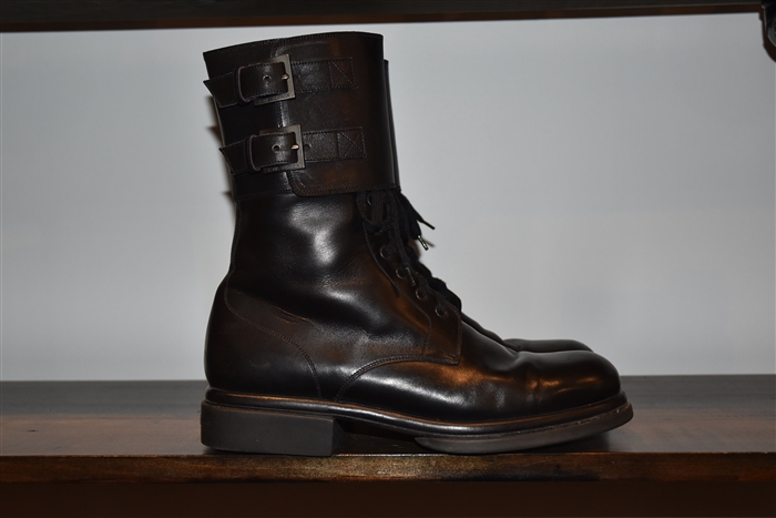Black Leather Louis Vuitton Boots, size 9