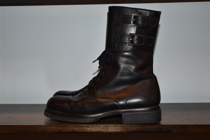 Black Leather Louis Vuitton Boots, size 9