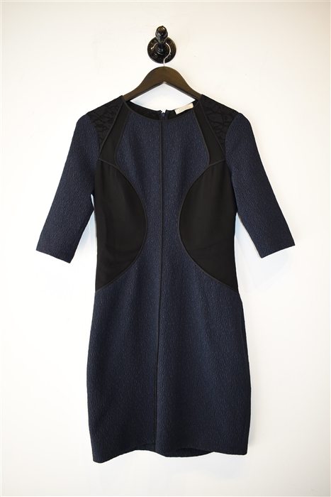 Navy & Black Nina Ricci Sheath Dress, size S