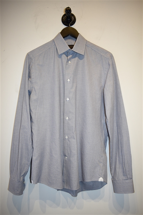 Blue Check Louis Vuitton Button Shirt, size S
