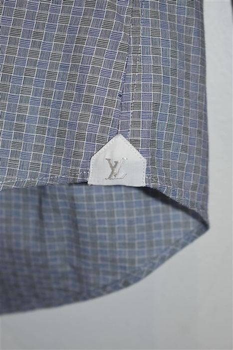 Blue Check Louis Vuitton Button Shirt, size S