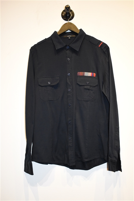 Navy Gucci Button Shirt, size XL