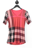 Pink Check Burberry T-Shirt, size XS