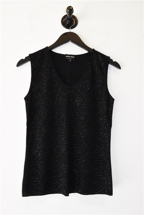 Sparkly Black Giorgio Armani Shell, size 8