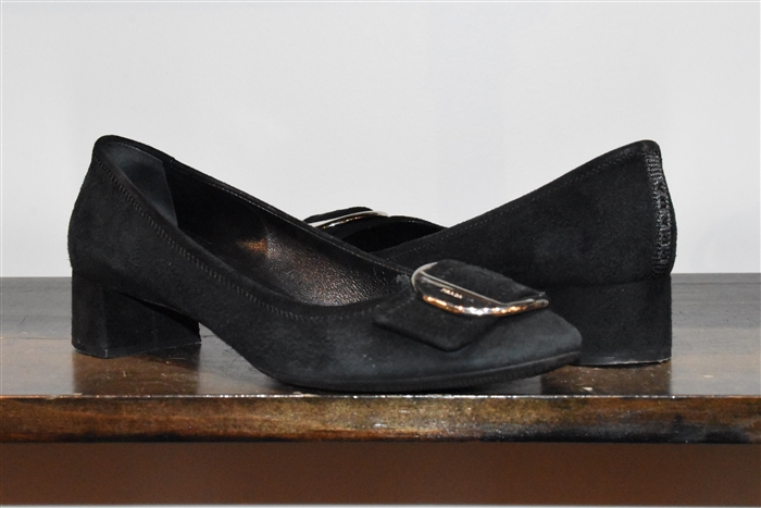 Black Suede Prada Pumps, size 8